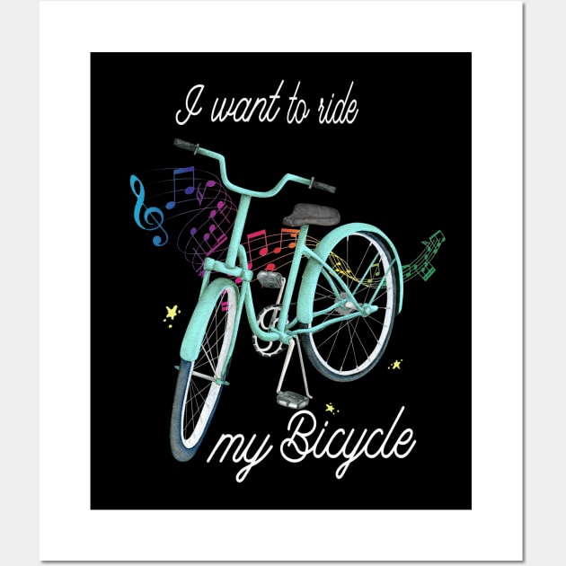 I Want to Ride My Bicycle Wall Art by Lucia